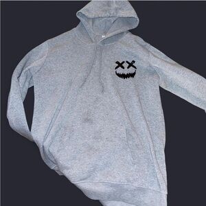 Gray Hoodie with Graphic Design